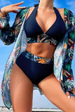 Maiô Feminino Kimono Cintura Alta Beachwear